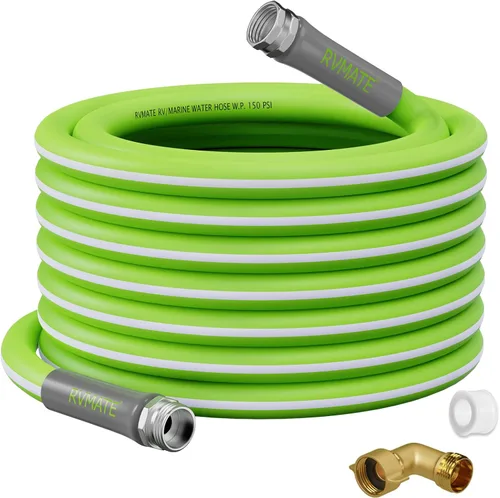 Miniatura 18 de RVMATE Manguera de agua para autocaravana de 15 pies, 5/8 pulgadas de diámetro interior, manguera de agua potable sin plomo, sin fugas, manguera