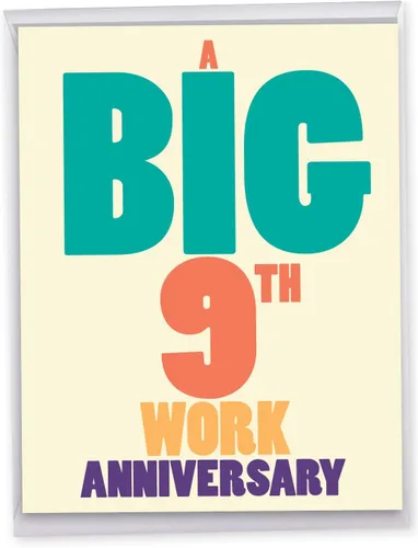 Miniatura 11 de NobleWorks Divertida tarjeta de notas de aniversario de trabajo de 6º hito de nosotros de 8.5 x 11 pulgadas con sobre para hombres, mujeres