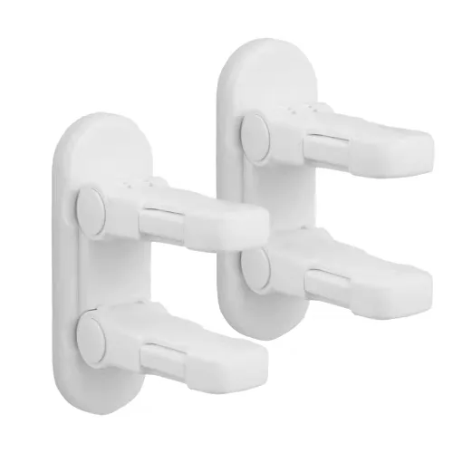 Cerradura de palanca de puerta mejorada a prueba de niños (paquete de 2) evita que los niños pequeños abran puertas. ABS duradero con respaldo