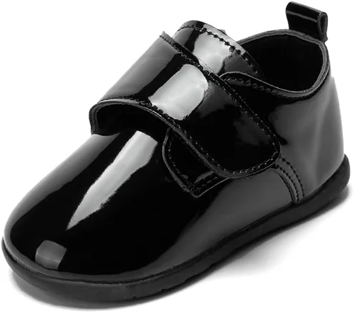 Sonsage Zapatos Oxford para bebés y niñas, mocasines de piel sintética, antideslizantes, unisex, clásicos, suela suave, recién nacido, caminar,