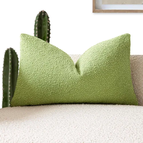 Miniatura 42 de Foindtower Fundas de almohada decorativas con textura de boucle, fundas de almohada sólidas, neutrales, suaves y acogedoras para silla, sofá