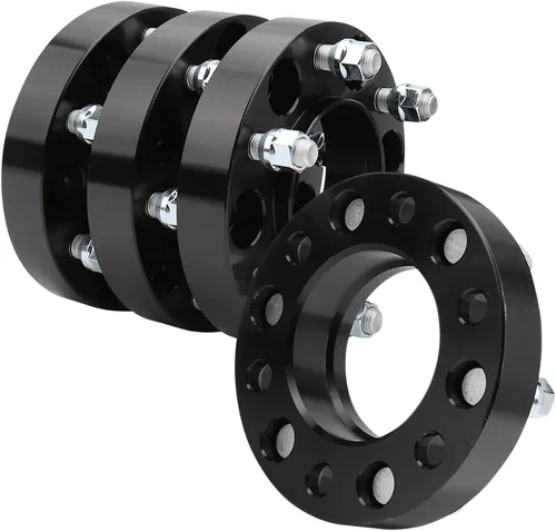 Miniatura 12 de IRONTEK Espaciadores de rueda de 4 x 4 pulgadas, espaciadores forjados de 1 pulgada con orificio de cubo de 2.598 in, pernos de 1/2 pulgadas x 20