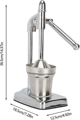 Miniatura 4 de Exprimidor manual de hierro fundido, exprimidor manual de cítricos de acero inoxidable, exprimidor de naranja limón resistente para jugo fresco
