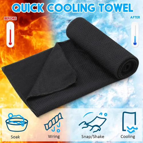 Miniatura 3 de Redbaker Paquete de 20 toallas de enfriamiento a granel (40 x 12 pulgadas), toallas de hielo para cuello y cara, trapo de microfibra suave