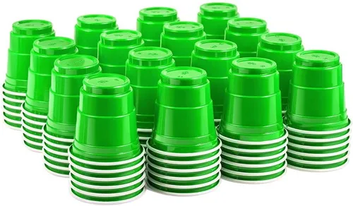 Miniatura 16 de 100 unidades de mini vasos negros para shot de 2 oz, desechables y de tamaño pequeño, perfectos para fiestas, degustaciones, muestras y más