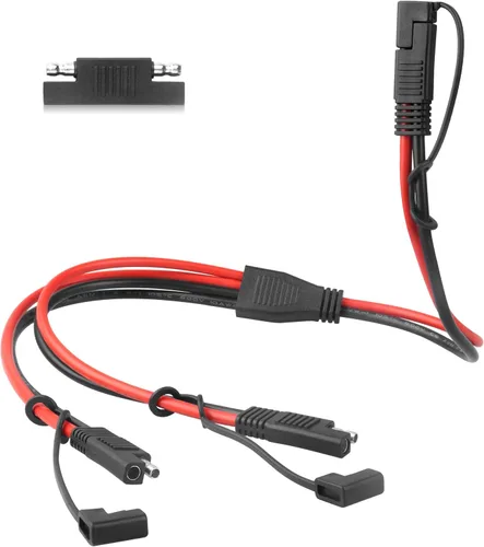 Miniatura 12 de Cable divisor SAE Y de 10 AWG, cable de extensión PAEKQ SAE 1 a 2 con fusible de protección 15A 20A 30A y conector de polaridad SAE inversa de 2