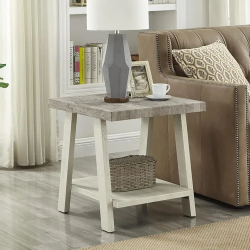 Miniatura 4 de Roundhill Furniture Atenas Juego de mesa de café de 3 piezas de estante de madera contemporánea, negro