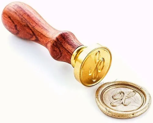 Miniatura 13 de VOOSEYHOME - Sello de cera, letra inicial escrita a mano con mango de palisandro, decoración en invitaciones, sobres de correo, tarjetas, libros