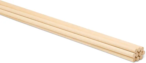 Miniatura 11 de Varillas de madera sin terminar para manualidades y bricolaje, 250 unidades Woodpeckers