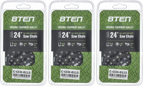 Miniatura 94 de 8TEN Cadena de motosierra semi cincel de 6 pulgadas .050 1/4 42 DL para Worx WG320 Black & Decker LLP120 (paquete de 3)