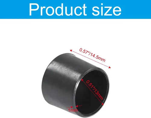Miniatura 4 de Paquete de 30 tapas redondas de vinilo negro – 1/2 pulgada de diámetro PVC flexible protector de goma suave tapa de plástico para muebles poste