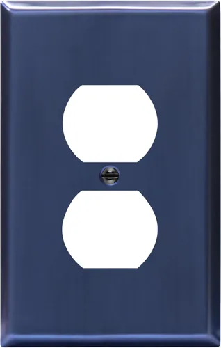 Miniatura 15 de LIDER Placa de pared de metal para receptáculo doble dúplex, resistente a los impactos/corrosión, cubierta de salida de metal, acero inoxidable 430