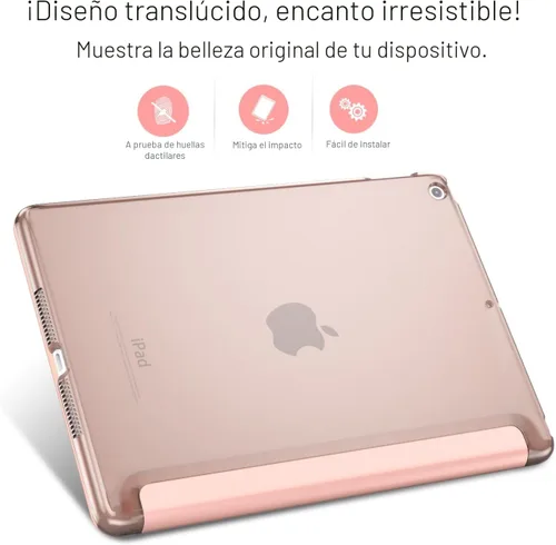 Miniatura 4 de MoKo Funda para iPad 9.7 2018/2017 de 5ª / 6ª Generación - Funda delgada y ligera con soporte para Smartphone con parte trasera translúcida