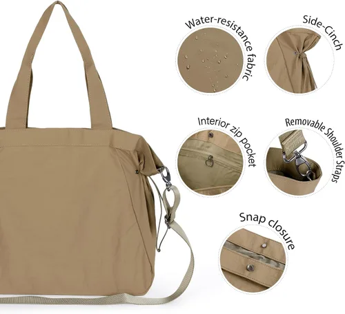Miniatura 4 de ASLABCREW Bolsa de mano para mujer, 18L con cincha lateral con correa ajustablebolsa de mano extra, bolsa de hombro ligera
