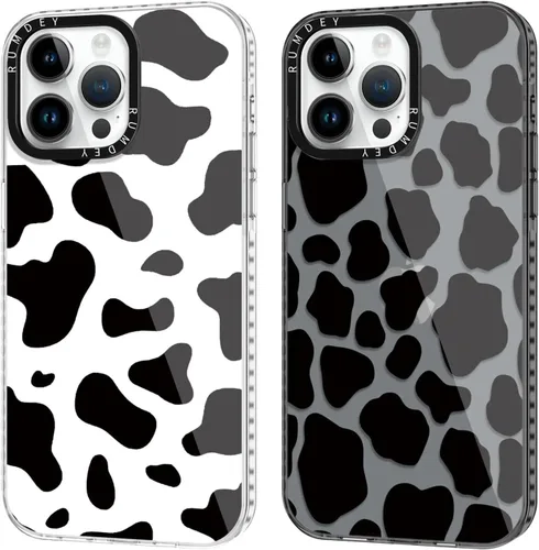 Miniatura 22 de Pack de 2 Fundas con Estampado de Guepardo para Apple iPhone 13 / iPhone 14 de 6.1 Pulgadas, Funda Transparente Linda Coquette con Patrones