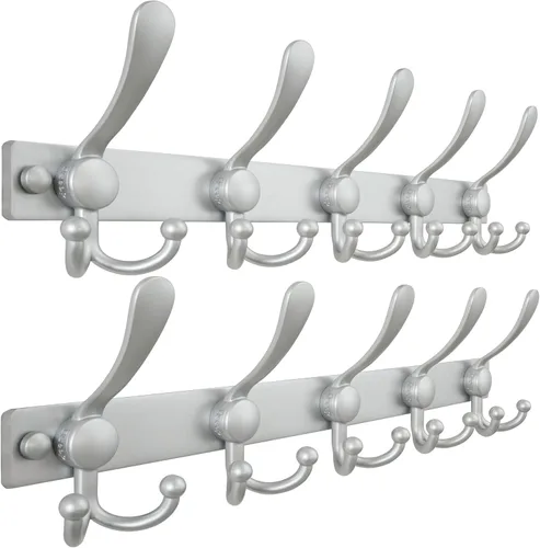 Miniatura 20 de Dseap - Perchero para montaje en pared, base resistente calibre 12 vs Flimsy de 0.039 pulgadas, ganchos sólidos antidesgarros, montaje en perno
