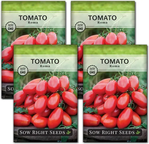 Miniatura 9 de Sow Right Seeds - Semillas de tomate Roma para plantar - Variedad determinada sin OMG - Ideal para exteriores - Alto rendimiento - Ideal