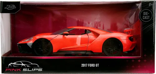 Miniatura 7 de Jada Pink Slips 1:24 W1 2017 Ford GT - Coche fundido a presión, juguetes para niños y adultos (salmón metálico)