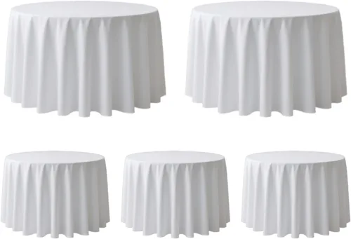 Miniatura 32 de Surmente Mantel cuadrado para mesas cuadradas o redondas, 100% poliéster, 52 x 52 pulgadas, mantel para bodas, banquetes o restaurantes (negro)