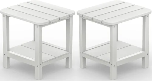 Miniatura 15 de SERWALL Mesa auxiliar Double Adirondack, Mesa auxiliar de forma rectangular, Negra