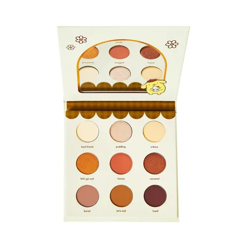 Miniatura 2 de The Crème Shop x Sanrio Pompompurin Golden Dream Paleta de sombras de ojos: 9 tonos mate brillante metálico de uso extendido espejo pigmentado