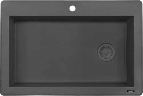 Miniatura 10 de Ruvati RVG1033RN - Fregadero de cocina de cuarzo compuesto de granito de 33 x 22 pulgadas, montaje superior, color verde enebro Verde (Juniper Green)