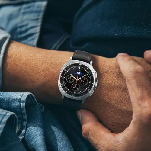 Miniatura 8 de Samsung Galaxy Watch 8 Classic (2025) - Reloj inteligente Bluetooth de 46 mm + tarjeta de regalo, diseño de cojín, bisel giratorio, botón rápido