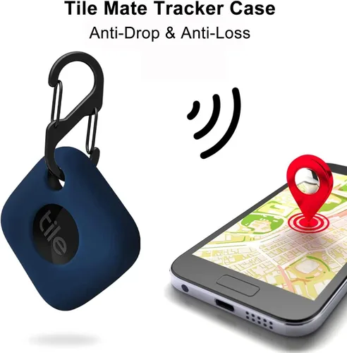Miniatura 5 de 4 fundas para Tile Mate Tracker 2024/Tile Mate Tracker 2022, funda protectora de silicona suave que absorbe los golpes con accesorios de mosquetón