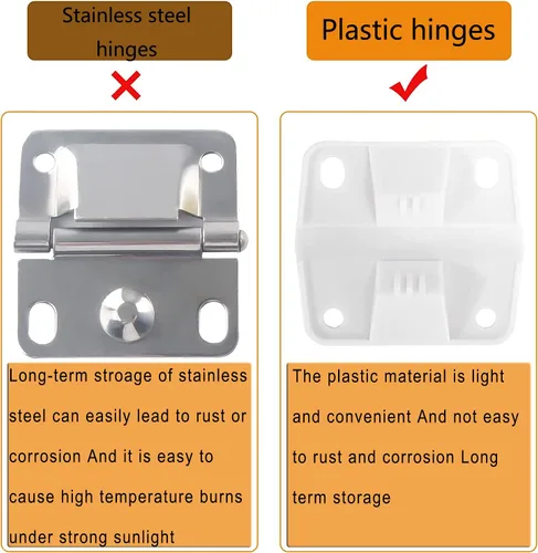 Miniatura 3 de Ansook Juego de bisagras y tornillos de plástico de repuesto, compatible con Coleman Coolers 5253 6262 6270, reemplazo de bisagras de refrigerador