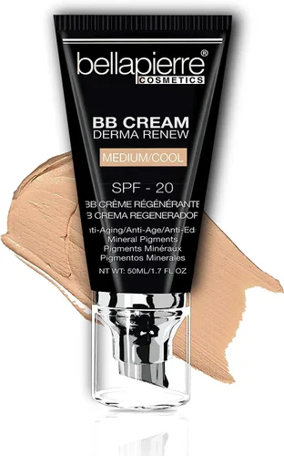 Miniatura 10 de bellapierre BB Cream con SPF 20 - Protector solar tintado, corrector, base y crema facial hidratante Fórmula ligera + aplicador superior No Medio