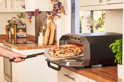 Miniatura 4 de ooni Cáscara de pizza de metal de aluminio de 12 pies, pelar ligero de 12 pulgadas con mango largo, girador de pizza rectangular
