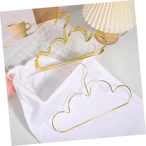 Miniatura 8 de Alipis Perchas doradas con forma de nube, 5 unidades, para ahorrar espacio, encantadoras perchas para ropa de bebé, perchas para niños, perchas