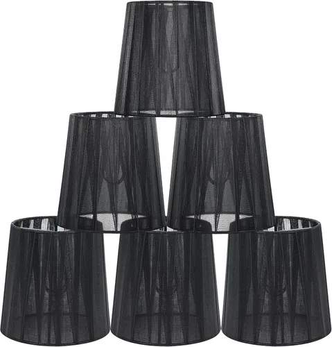 Miniatura 8 de KORA - Juego de 2 pantallas pequeñas con clip para lámpara de pared, barril pequeño, 5.2 x 4 pulgadas x 5.2 pulgadas de alto, cinta orgánica, hechas