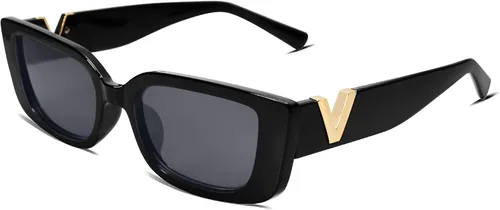 Miniatura 27 de Allarallvr Lentes de sol rectangulares para mujer, estilo retro de los años 90, Y2K, clásicos, vintage, cuadrados, AR82037