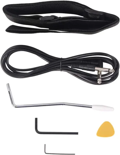 Miniatura 9 de Guitarra eléctrica de diapasón de palisandro de 39 pulgadas, kit de guitarra eléctrica para principiantes de cuerpo sólido de tamaño completo