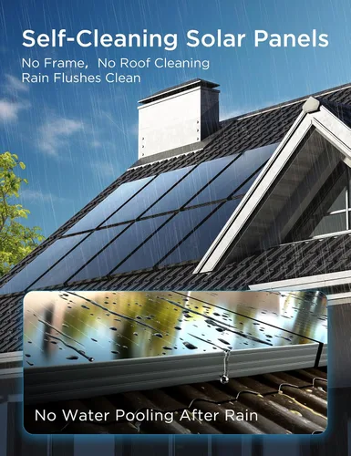 Miniatura 4 de STAR Paneles Solares de 100 Vatios, Panel Solar de 12/24V con Diseño de Superficie Completa y Libre de Mantenimiento, Monocristalino de Alta
