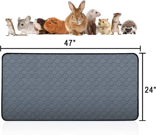 Miniatura 2 de Revestimientos para jaula de conejillo de indias, almohadillas lavables para orina de conejillo de indias, impermeable, reutilizable
