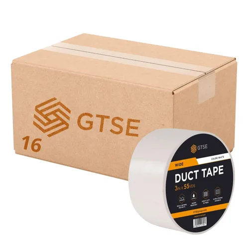 Miniatura 12 de Cinta adhesiva ancha GTSE, negra, 3 pulgadas x 55 yardas (164 pies), cinta de reparación resistente e impermeable para uso en interiores