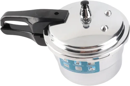Miniatura 3 de Olla a presión, olla a presión a prueba de explosiones de 3 litros, gran capacidad, estufa de aluminio, olla de cocción rápida con estante de vapor