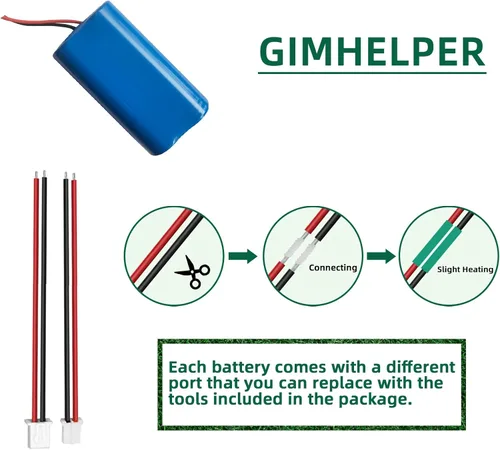 Miniatura 3 de Batería recargable de litio de iones de litio de 7.4 V 2600 mAh, batería recargable de 7.4 V (actualizada) compatible con múltiples dispositivos 7.4