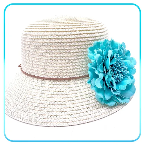 Miniatura 7 de Broche de flores para el cabello, accesorios para el cabello, horquillas bohemias para mujeres y niñas (azul agua)