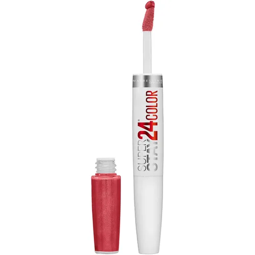 Miniatura 57 de Maybelline Super Stay 24, lápiz labial líquido de maquillaje de 2 pasos, color altamente pigmentado de larga duración con bálsamo hidratante, Merlot