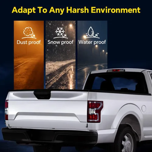 Miniatura 5 de GRAND ORANGE Conjunto de luces traseras compatibles con Ford F150 2015 2016 2017 Luces traseras laterales izquierda y derecha luces traseras luces