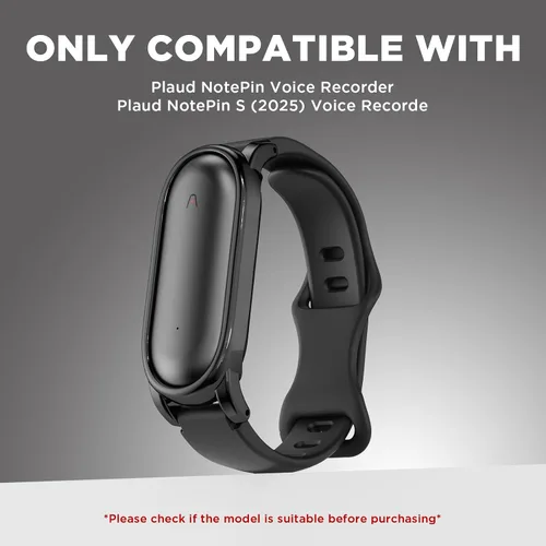 Miniatura 2 de Pulsera de silicona compatible con grabadora de voz Plaud NotePin, funda de PC con correa ajustable para Plaud NotePin S (2025), correa de repuesto