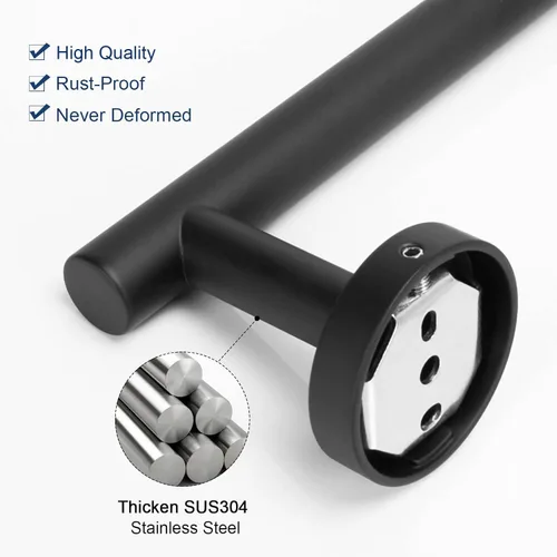 Miniatura 3 de NearMoon Soporte para papel higiénico de baño + toallero de mano, juego de 2 piezas de accesorios de baño, soporte para rollo de papel higiénico