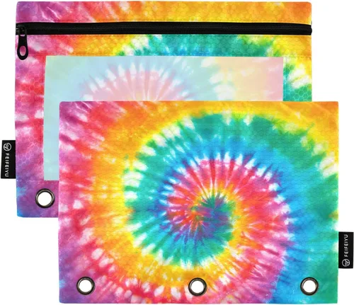 Miniatura 102 de Estuche para lápices de fútbol de fútbol en campo para carpeta de 3 anillas, paquete de 2 bolsas impermeables para lápices, estuche transparente
