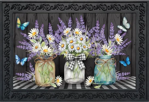 Miniatura 7 de Briarwood Lane Felpudo de primavera con frascos de albañil con caja Primavera con caja