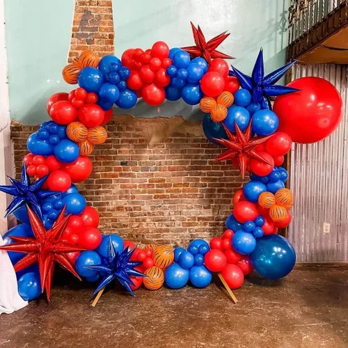 Miniatura 6 de 50 globos de papel de aluminio rojo con forma de cono de estrella – globos de Mylar de explosión de 26 pulgadas, 12 puntos 3D Starburst para 26
