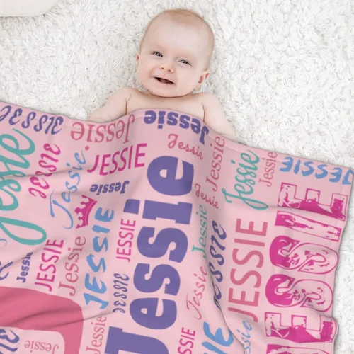 Miniatura 4 de Manta personalizada con nombre para niños y adultos, mantas personalizadas para niñas y niños, manta de franela personalizada con nombre