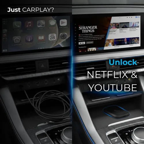 Miniatura 3 de AutoSky AI Box Lite – Adaptador inalámbrico para CarPlay y Android Auto para CarPlay de fábrica (2016+) – Soporta transmisión de YouTube y Netflix